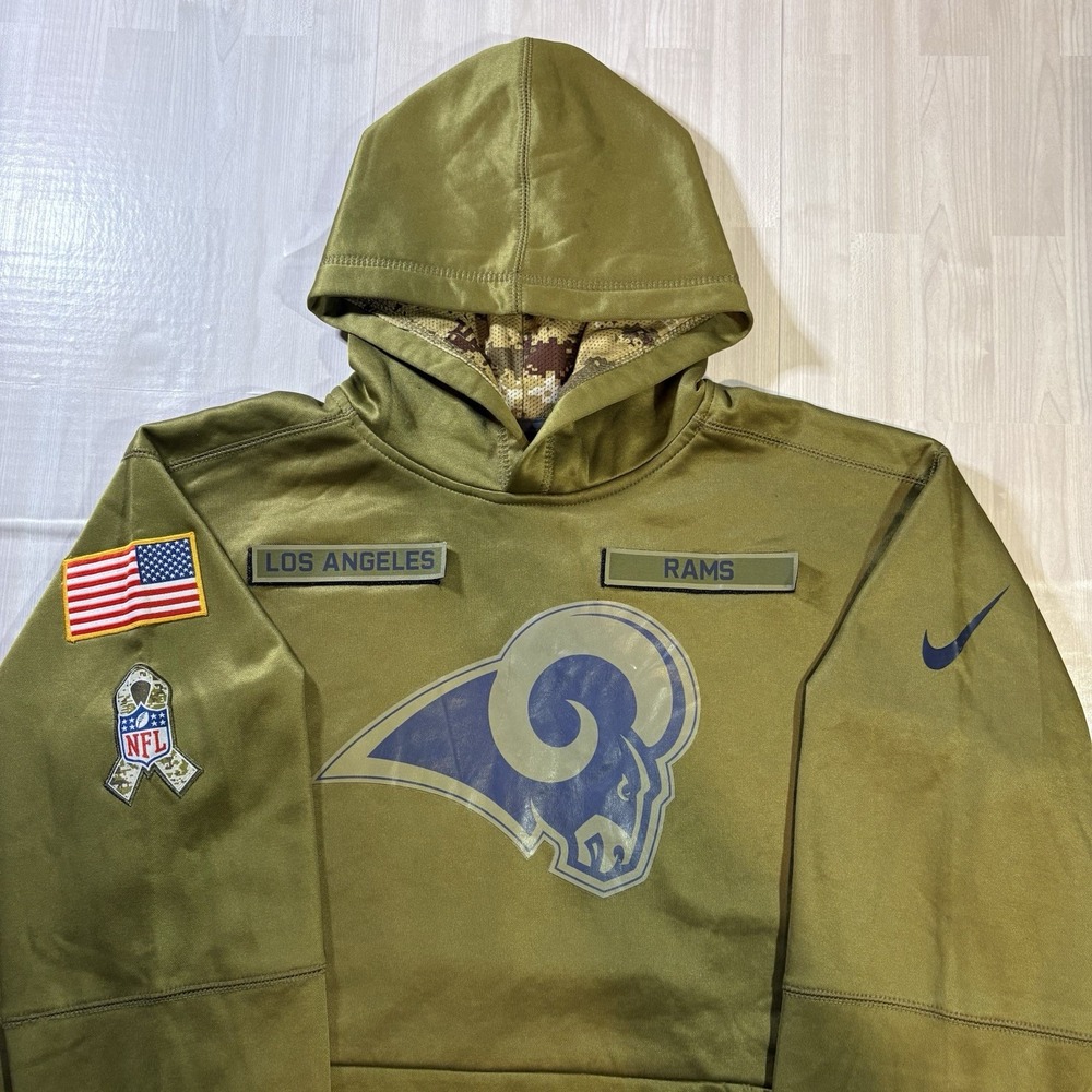 NFL Los Angeles Rams Salute To Service Pullover Hoodie XL Military